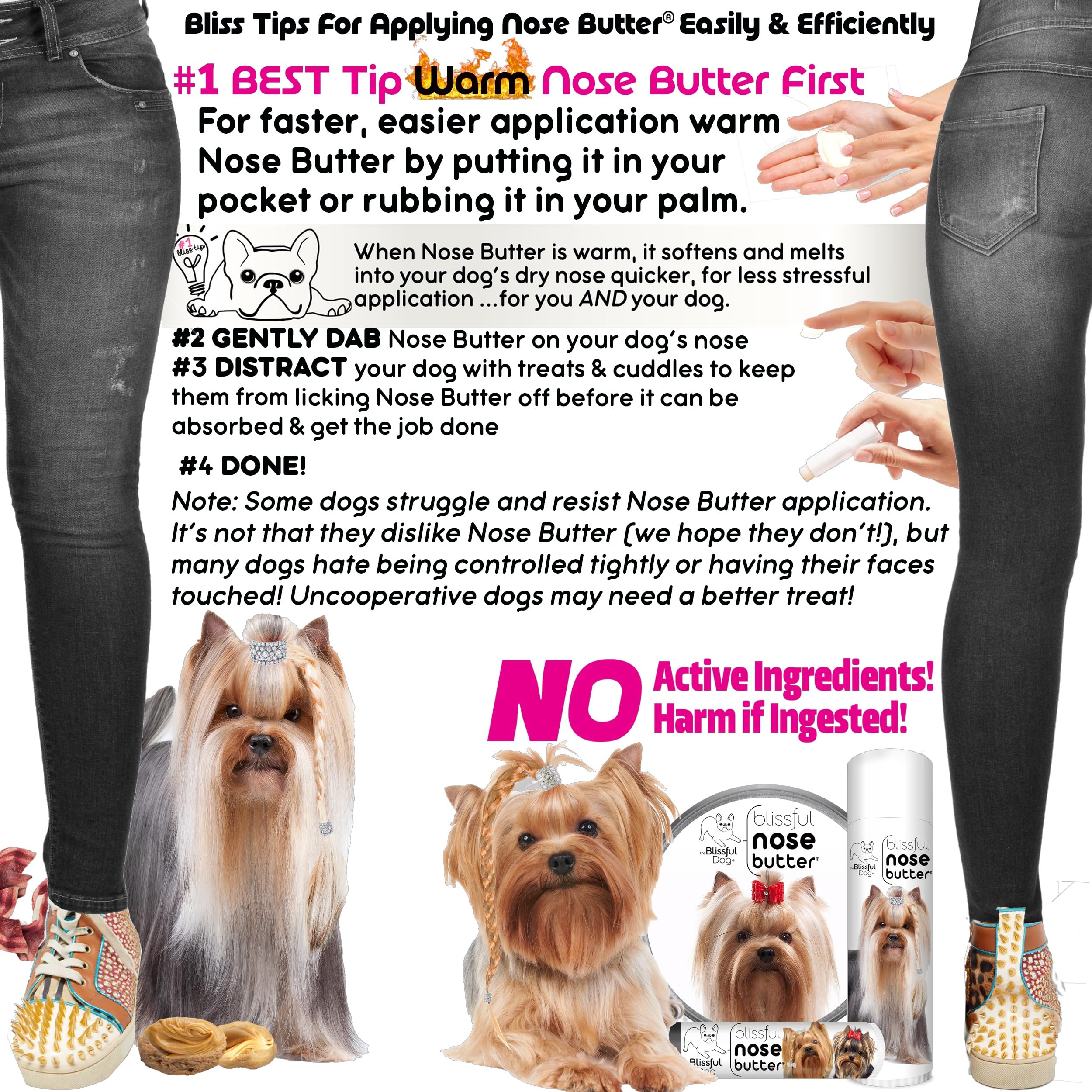 The Blissful Dog Yorkshire Terrier Unscented Nose Butter - Dog Nose Butter, 0.50 Ounce